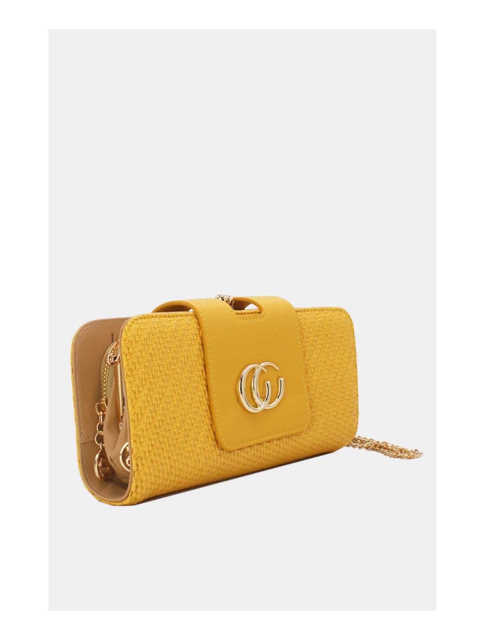 Tom&eva Portefeuille Effet En Paille Multipoches 16D-1349T-Jaune