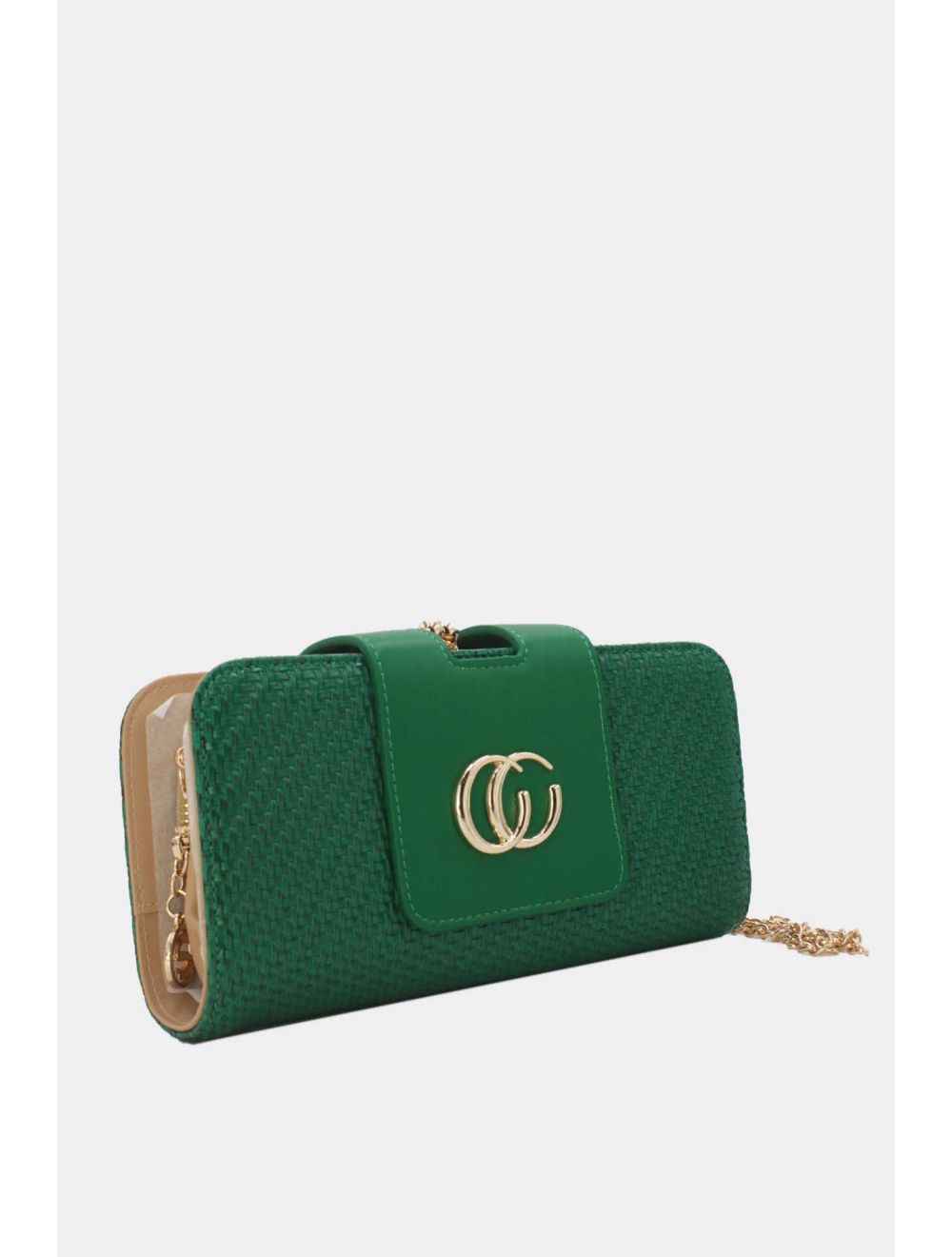 Tom&eva Portefeuille Effet En Paille Multipoches 16D-1349T-Vert