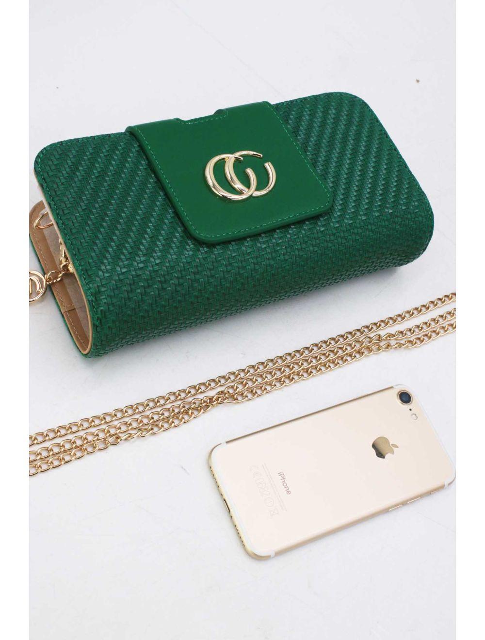 tom&eva Portefeuille Effet En Paille Multipoches 16D-1349T-Vert