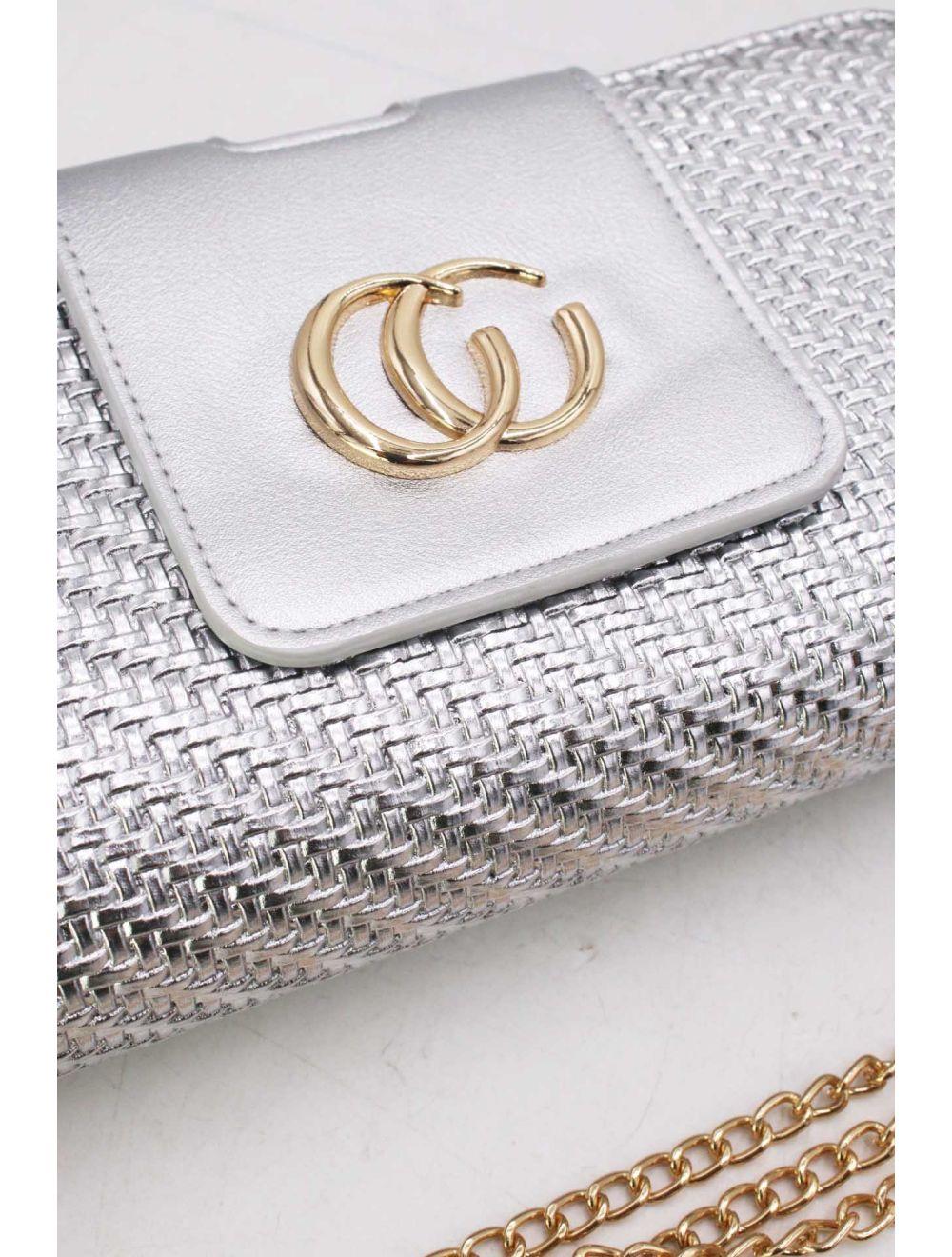 tom&eva Portefeuille Effet En Paille Multipoches 16D-1349T-Argenté