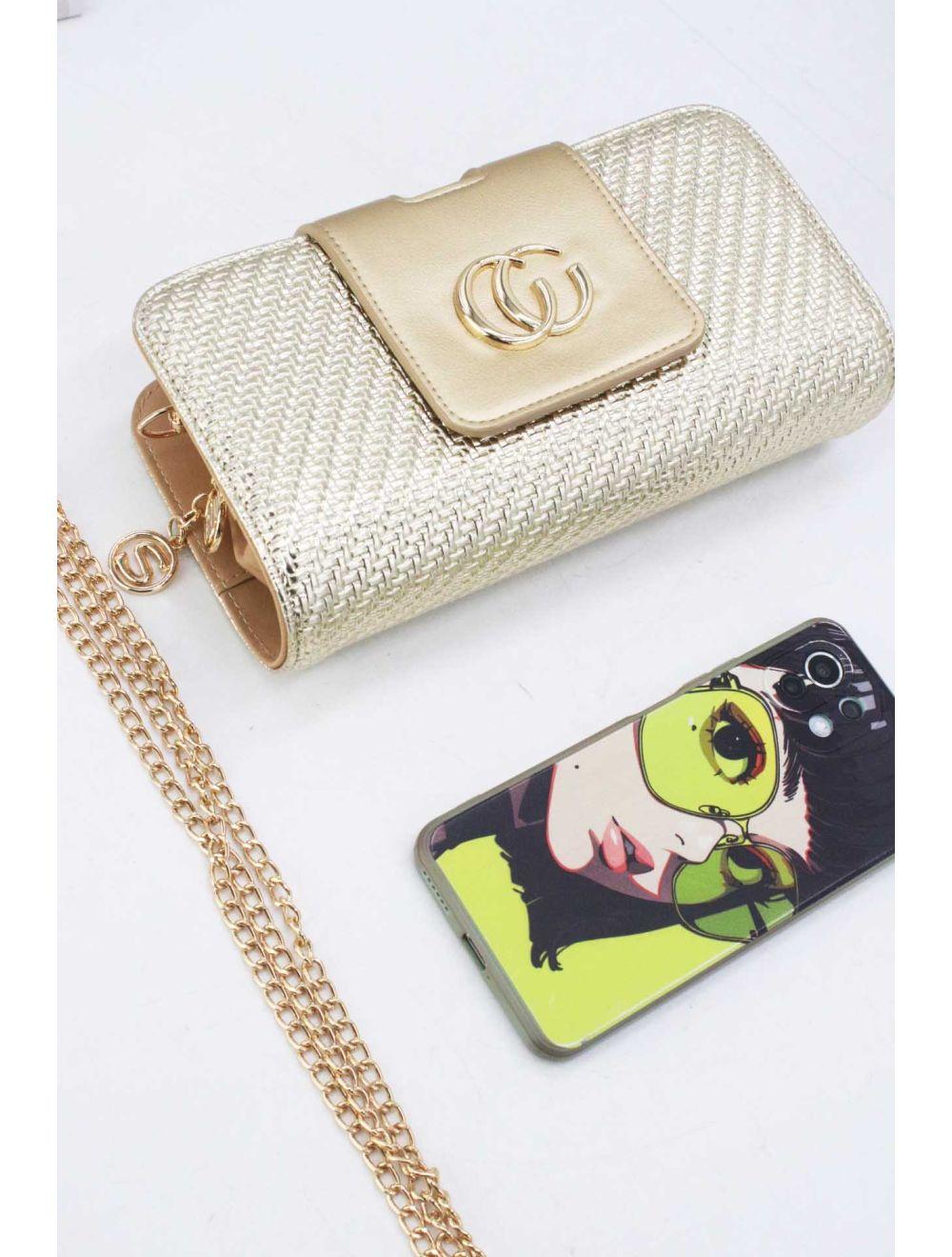 tom&eva Portefeuille Effet En Paille Multipoches 16D-1349T-Doré