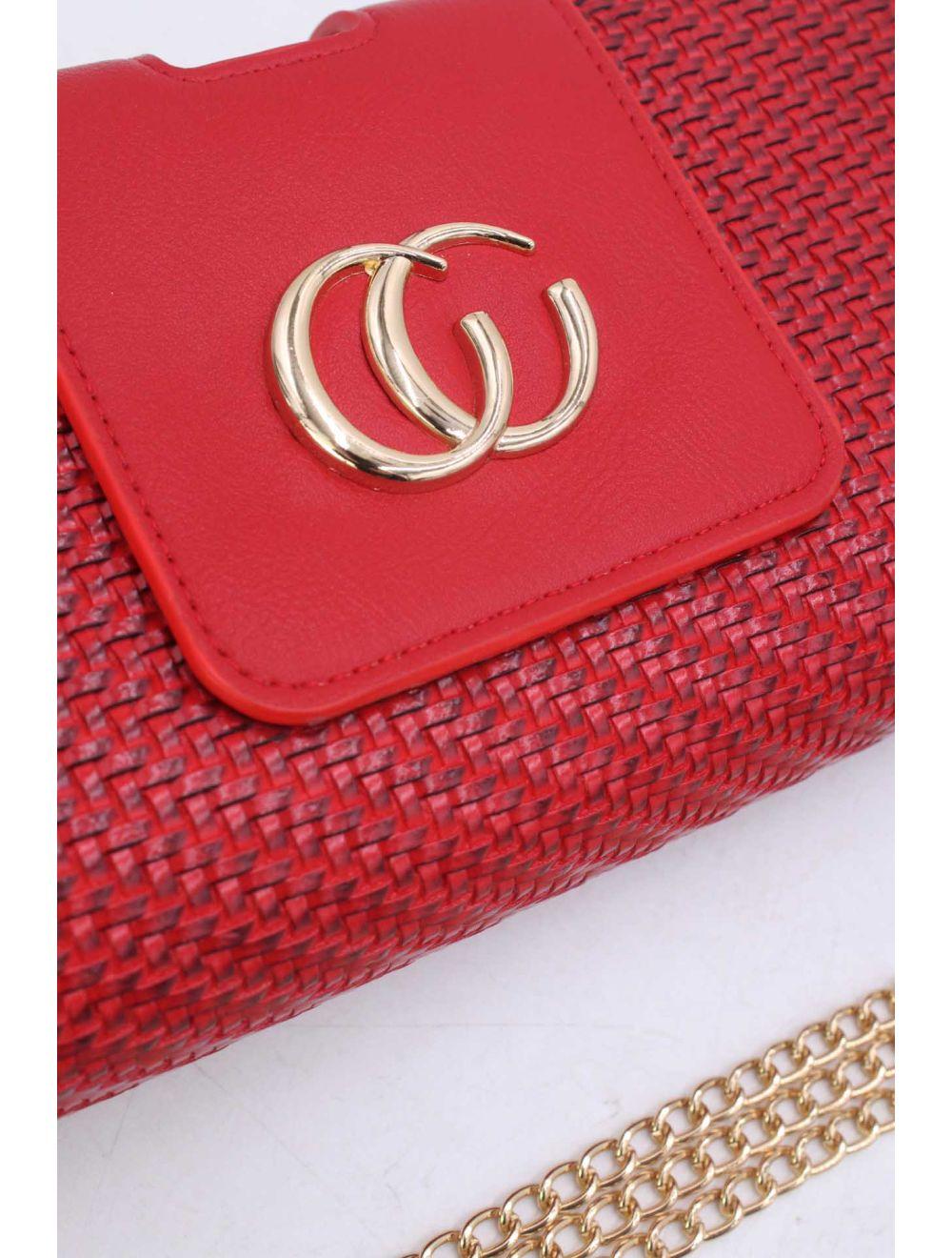 Tom&eva Portefeuille Effet En Paille Multipoches 16D-1349T-Rouge