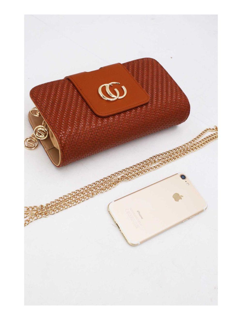 Tom&eva Portefeuille Effet En Paille Multipoches 16D-1349T-Marron