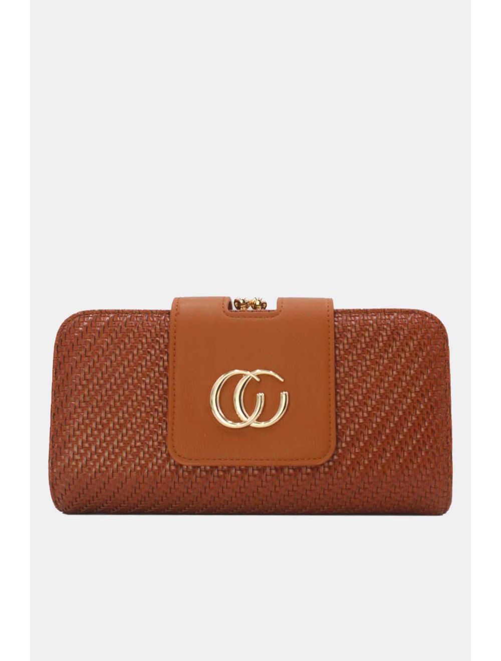 Tom&eva Portefeuille Effet En Paille Multipoches 16D-1349T-Marron