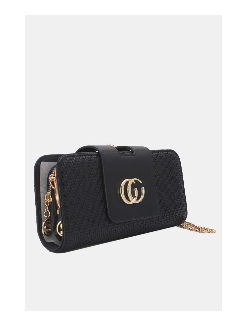 Tom&eva Portefeuille Effet En Paille Multipoches 16D-1349T-Noir