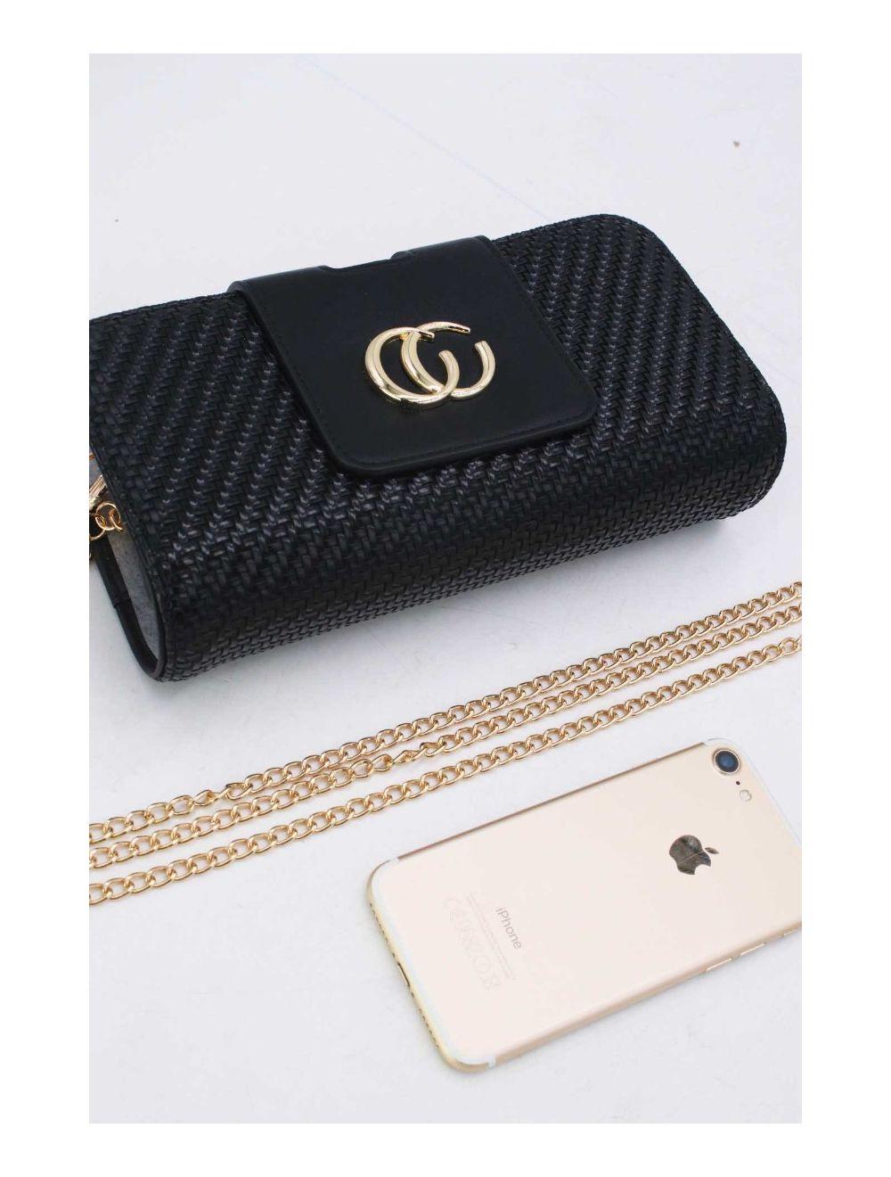 tom&eva Portefeuille Effet En Paille Multipoches 16D-1349T-Noir