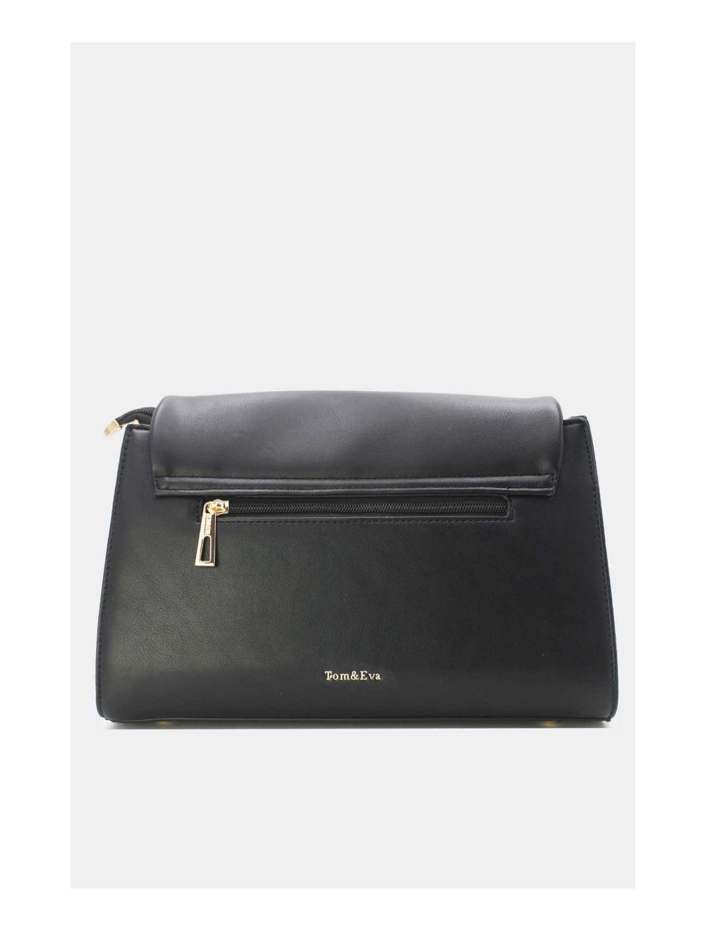 Tom&eva Sac à Bandoulière à Rabat Ruchée 23B-5865-Noir