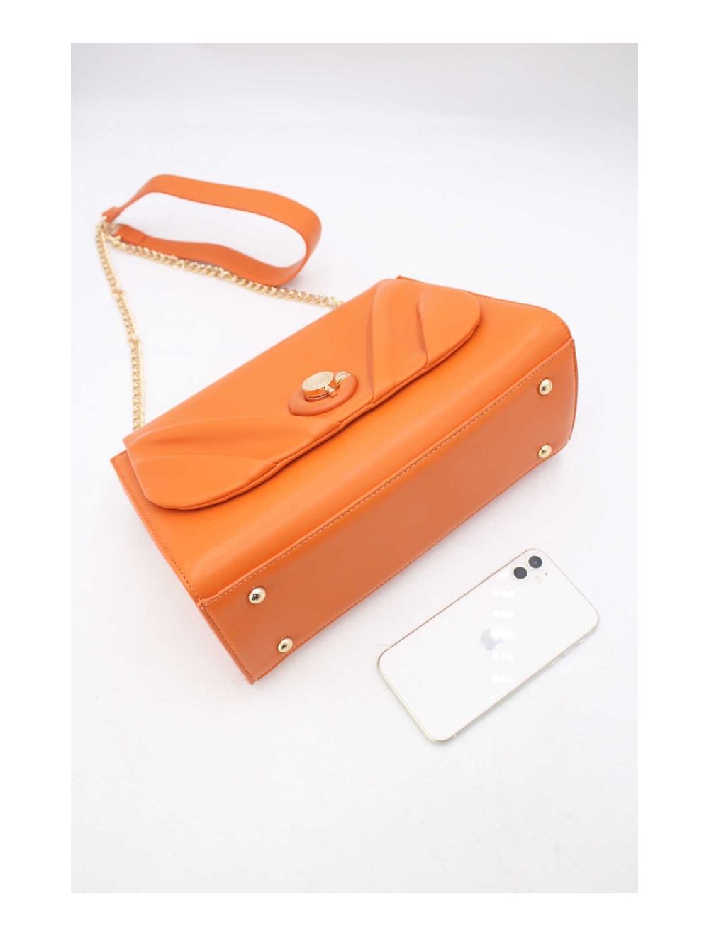 tom&eva Sac à Bandoulière à Rabat Ruchée 23B-5865-Orange