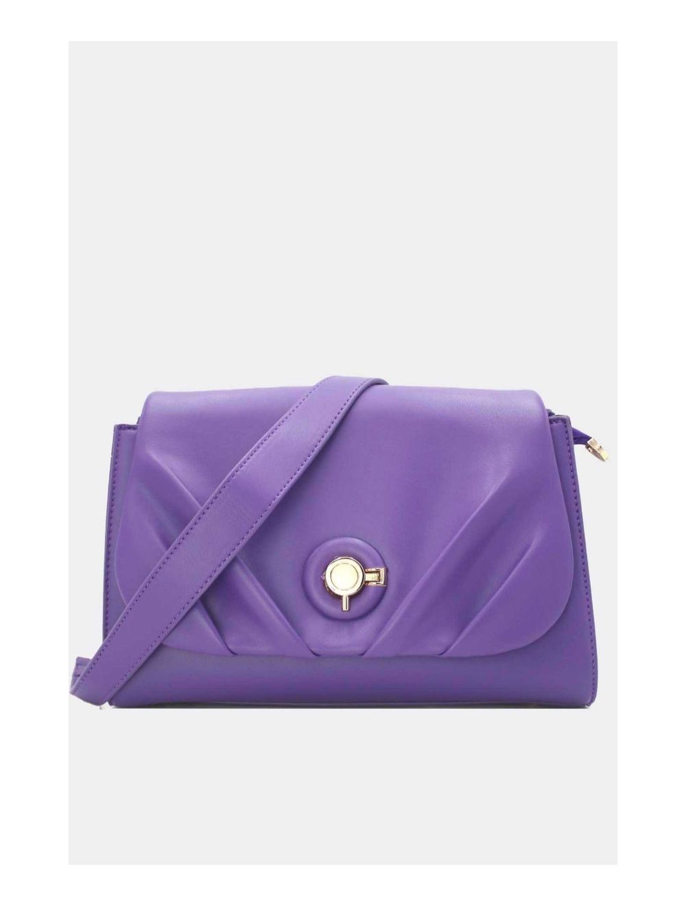 Tom&eva Sac à Bandoulière à Rabat Ruchée 23B-5865-Violet
