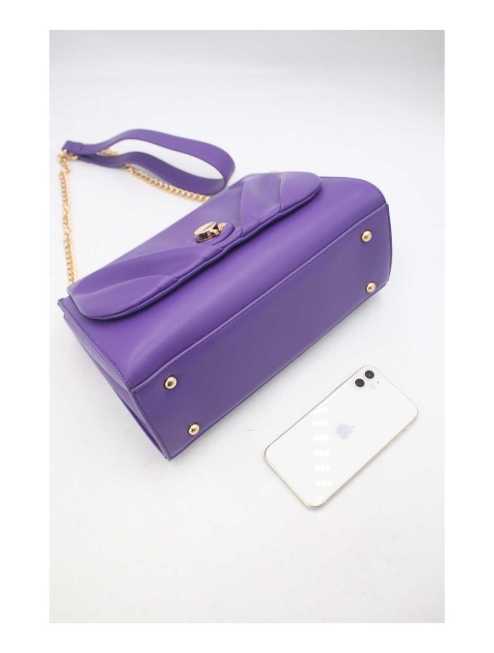 tom&eva Sac à Bandoulière à Rabat Ruchée 23B-5865-Violet