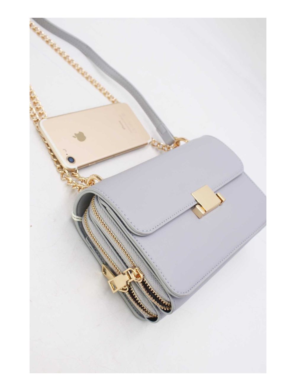 tom&eva Sac à Bandoulière Couleur Uni 24P-6086-Gris