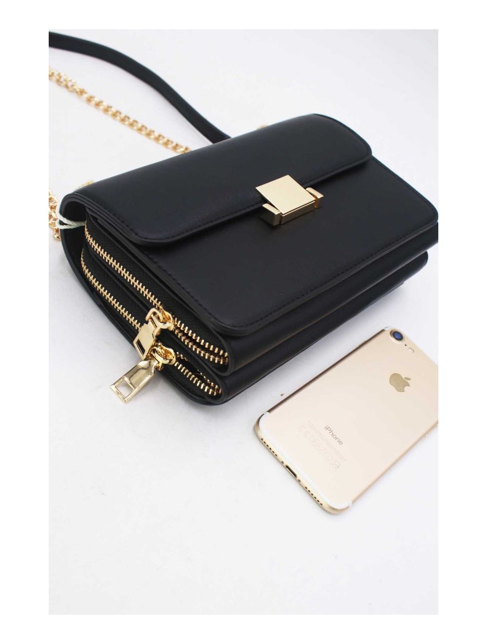 tom&eva Sac à Bandoulière Couleur Uni 24P-6086-Noir