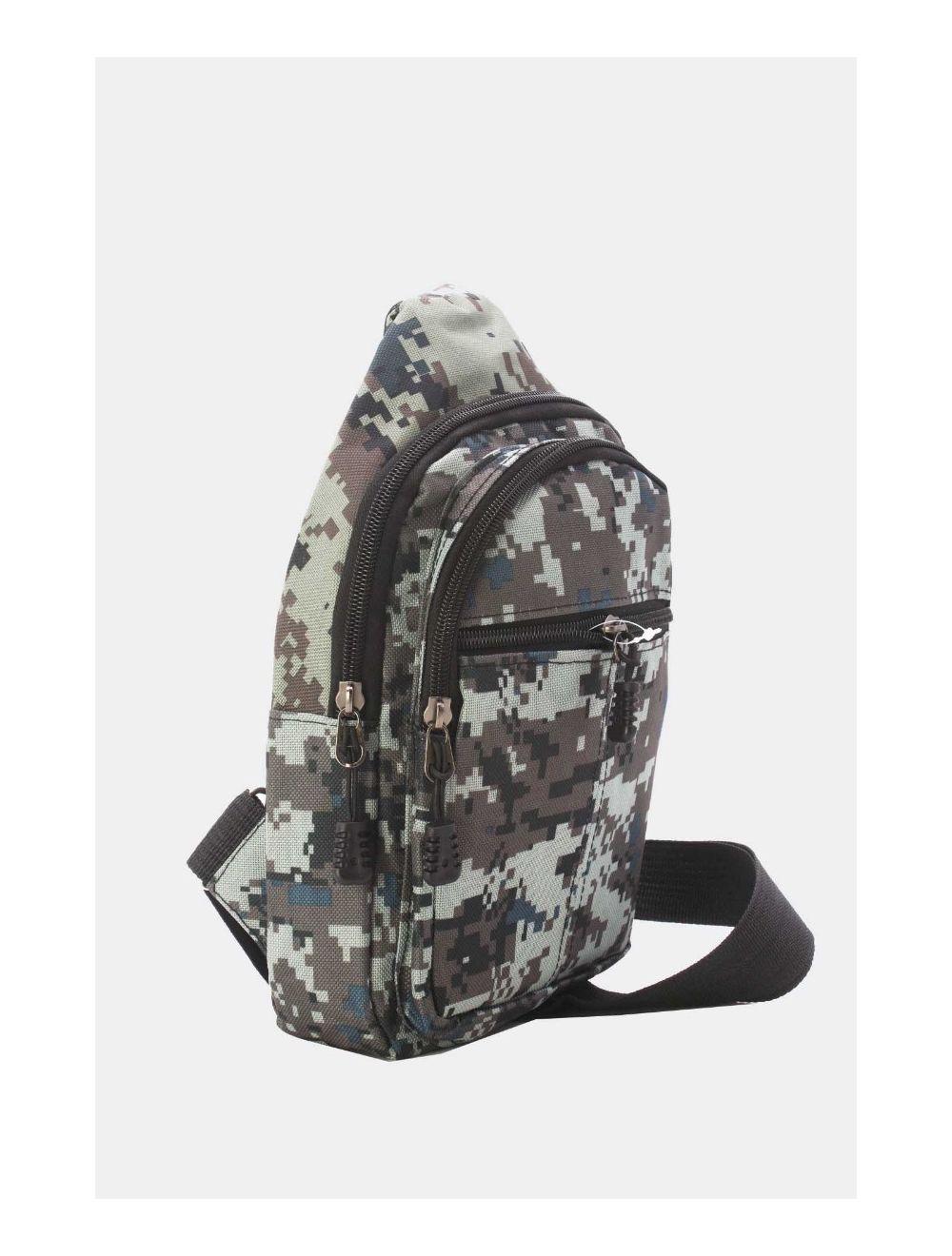 Tom&eva Sac à Bandoulière Homme Motif Camouflage -245MB-3080-Gris