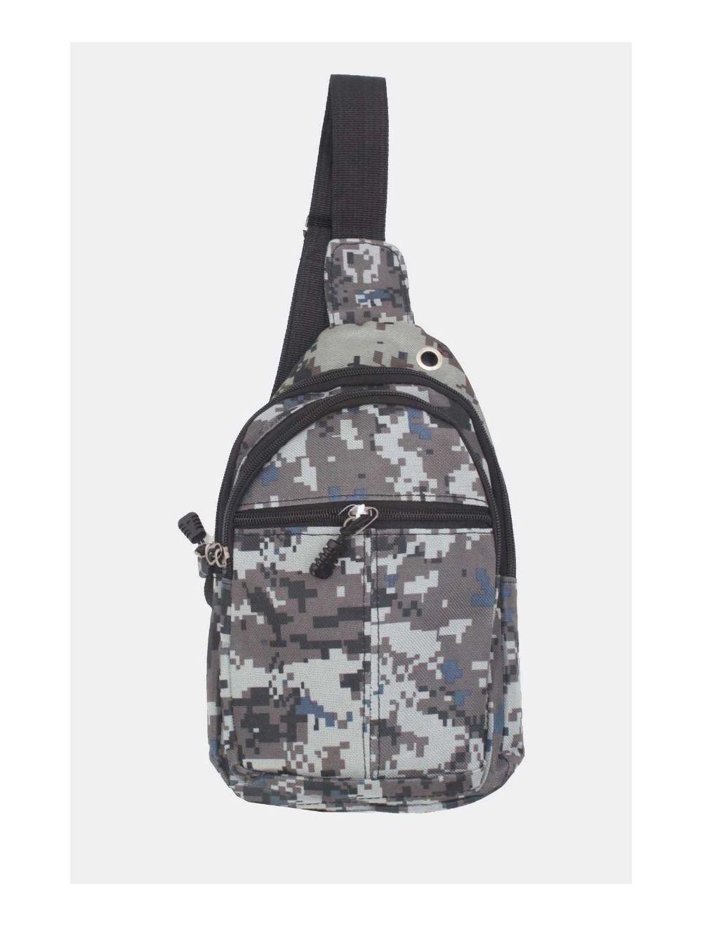 Tom&eva Sac à Bandoulière Homme Motif Camouflage -245MB-3080-Gris