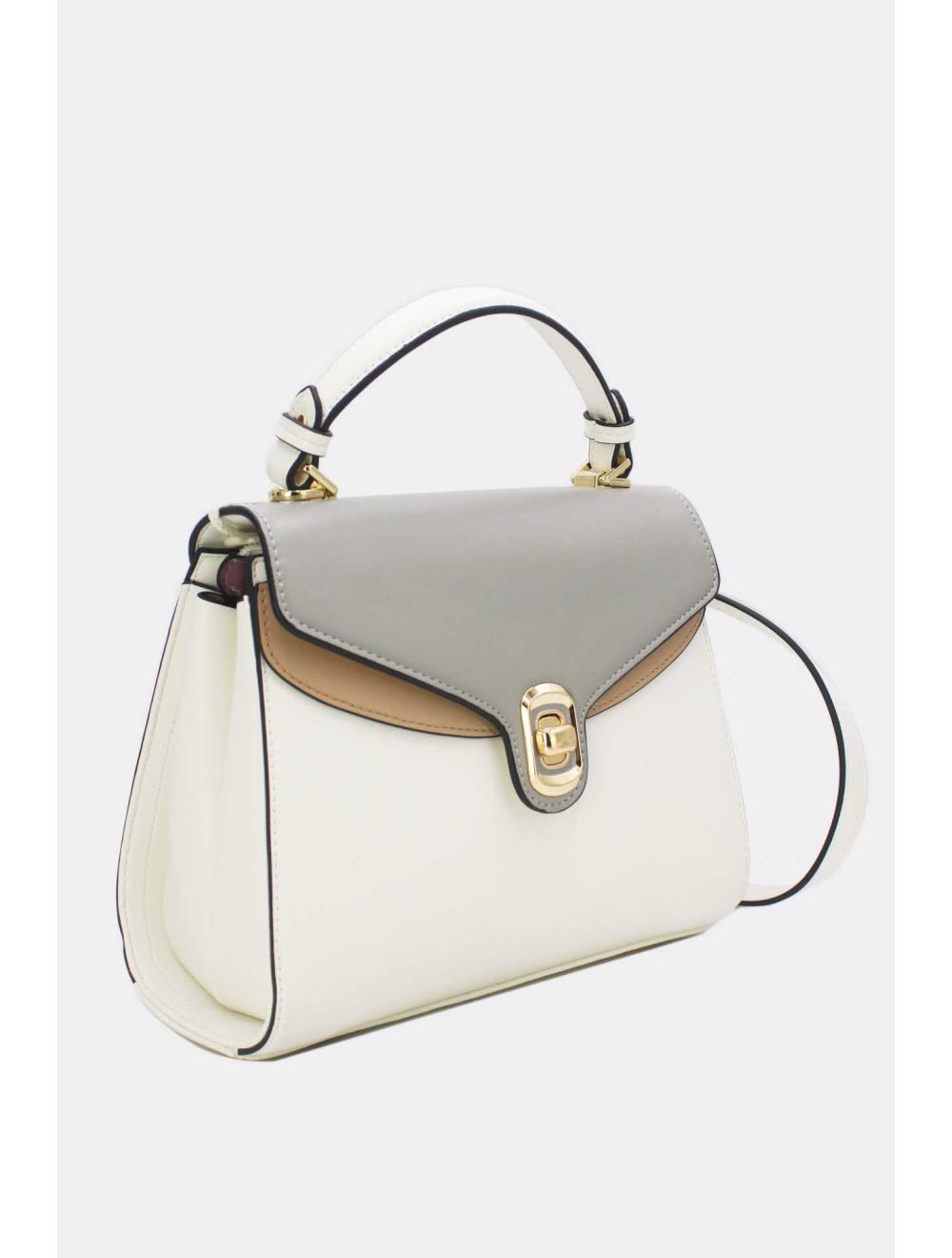 tom&eva Sac à Main à Rabat Chic 24B-6072-Beige/Grey