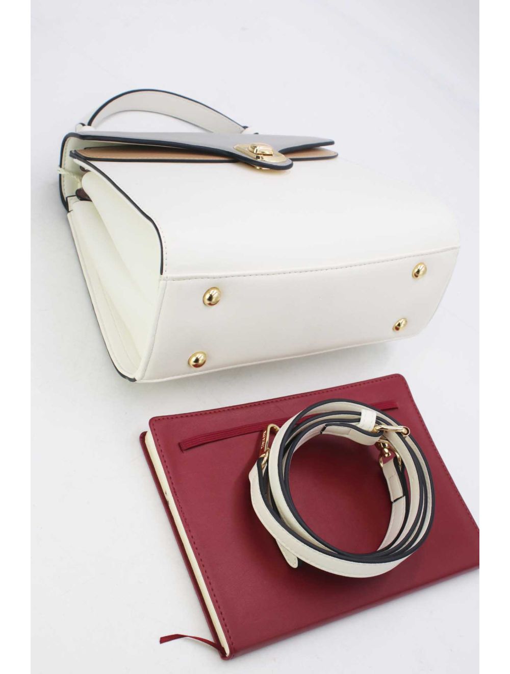 tom&eva Sac à Main à Rabat Chic 24B-6072-Beige/Grey