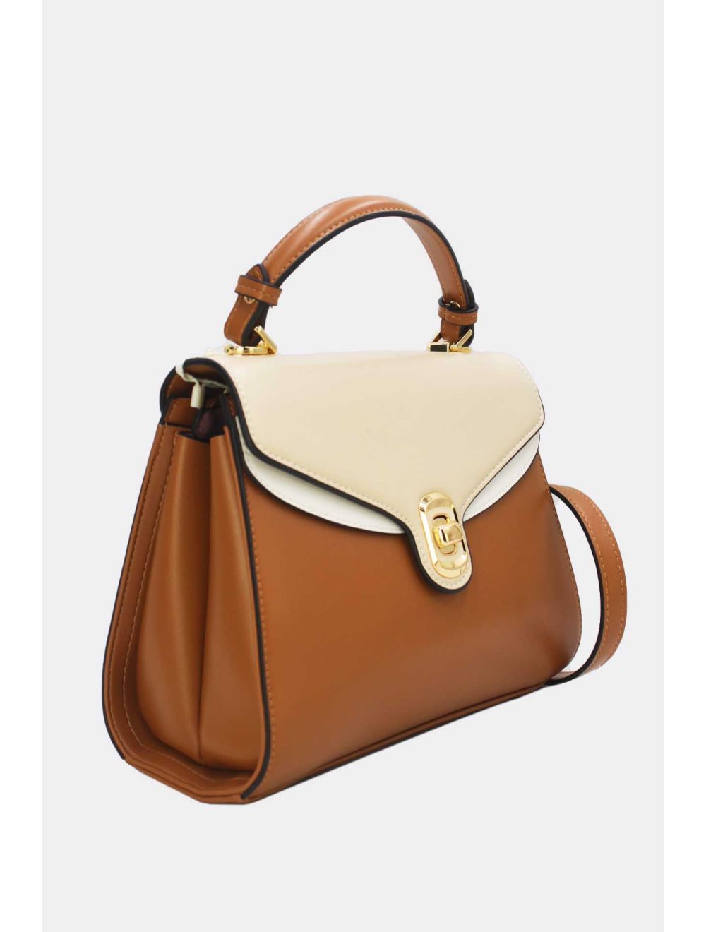 Tom&eva Sac à Main à Rabat Chic 24B-6072-Brown/Apricot