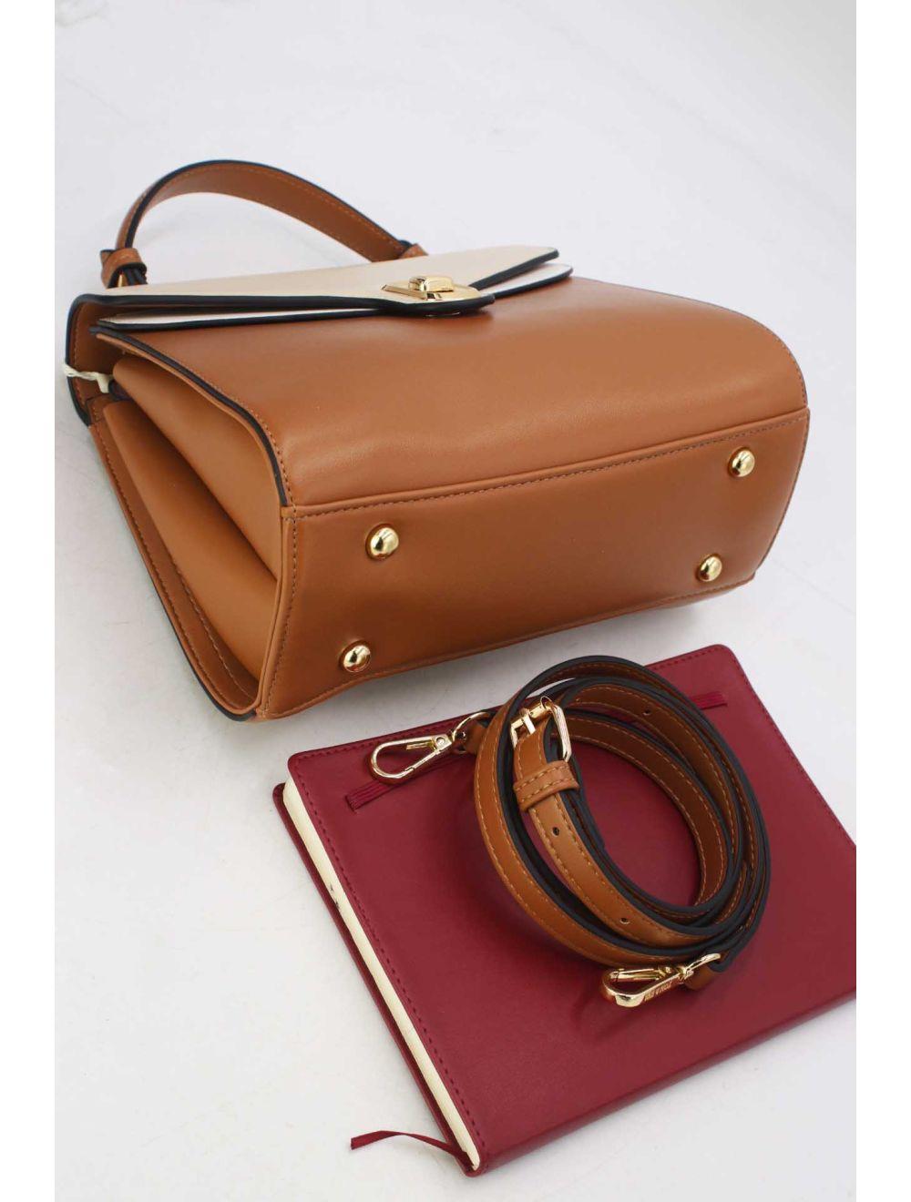 Tom&eva Sac à Main à Rabat Chic 24B-6072-Brown/Apricot