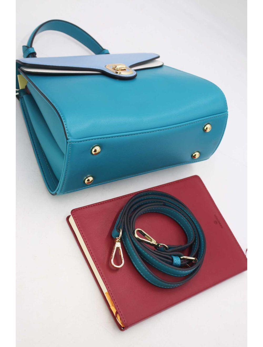 Tom&eva Sac à Main à Rabat Chic 24B-6072-D.Blue/Blue