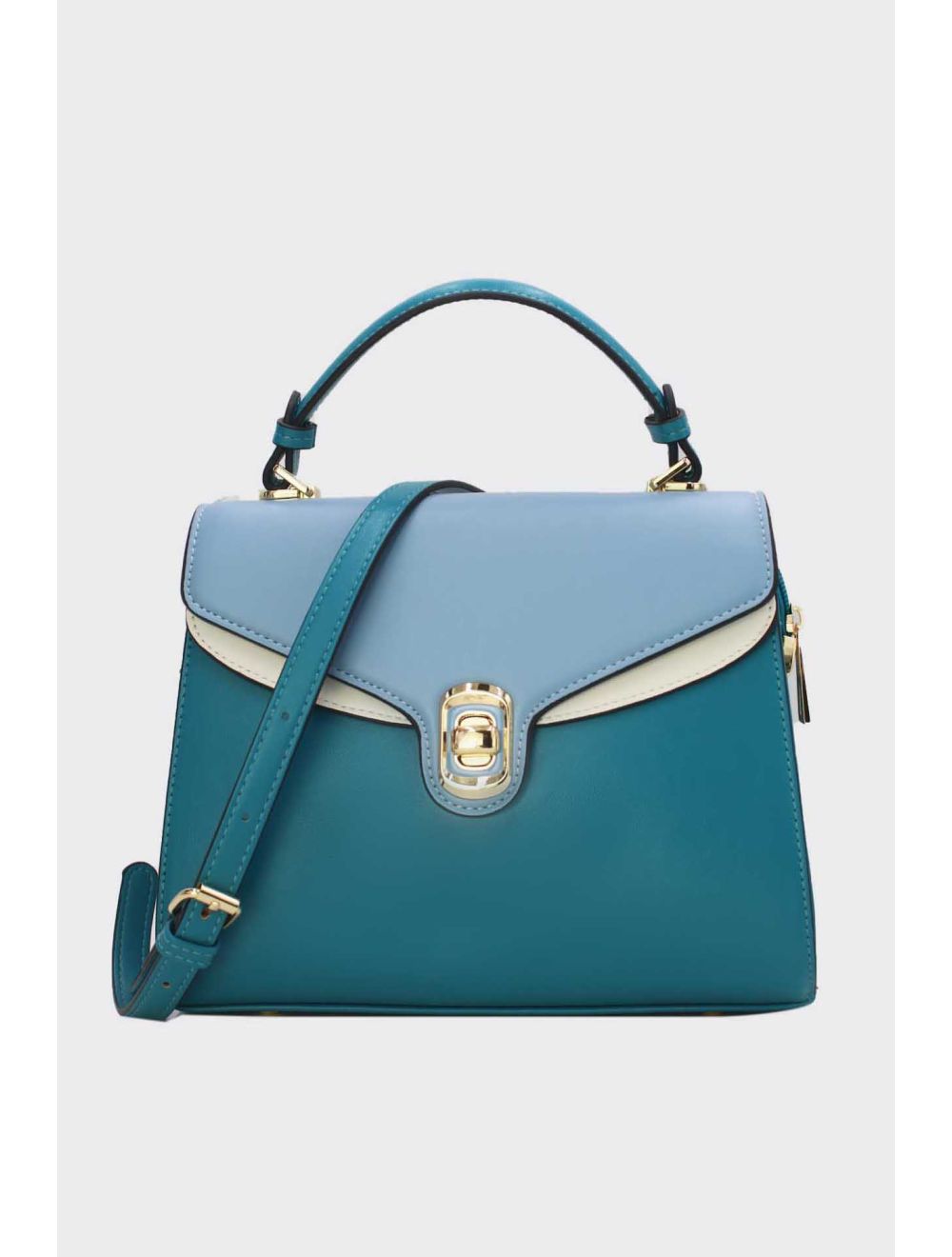 tom&eva Sac à Main à Rabat Chic 24B-6072-D.Blue/Blue