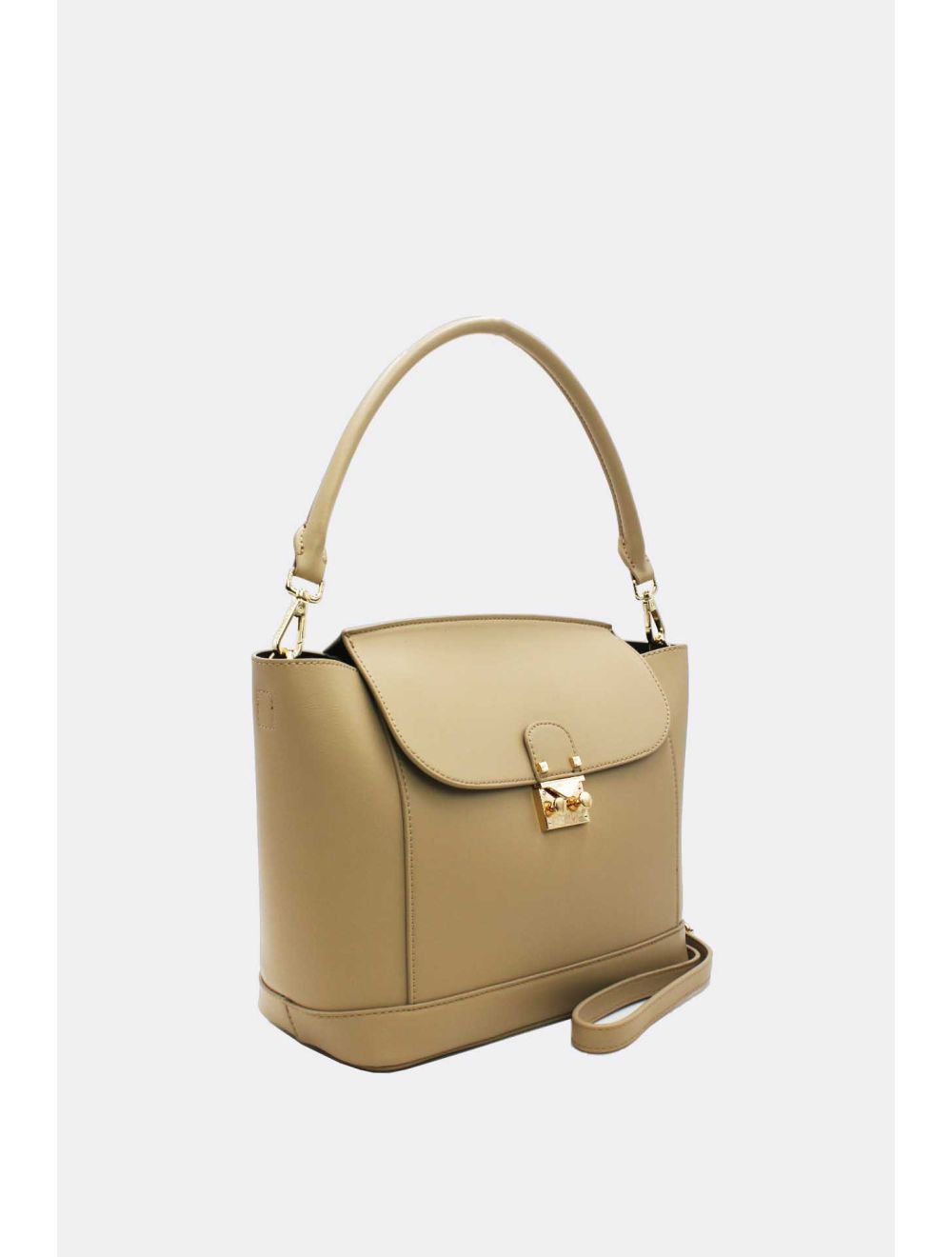 Tom&eva Sac à Main à Rabat Minimaliste Avec Ceinture-6875-Kaki