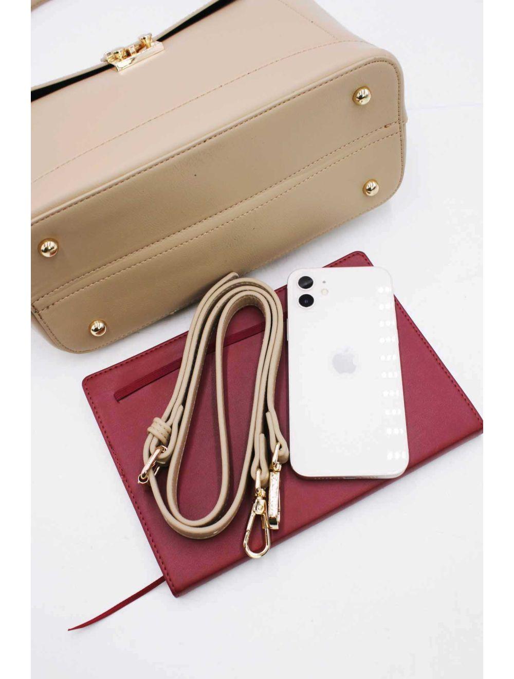 Tom&eva Sac à Main à Rabat Minimaliste Avec Ceinture-6875-Kaki