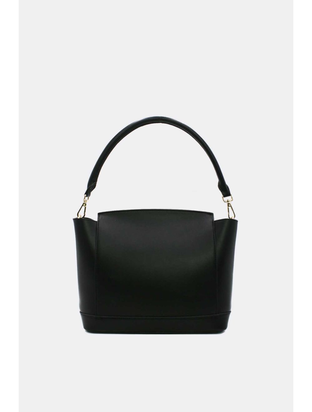 Tom&eva Sac à Main à Rabat Minimaliste Avec Ceinture-6875-Noir