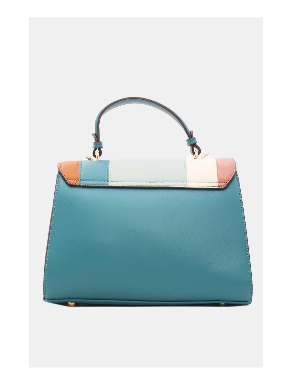 Tom&eva Sac à Main à Rabat Patchwork Femme-23B-5733-Bleu