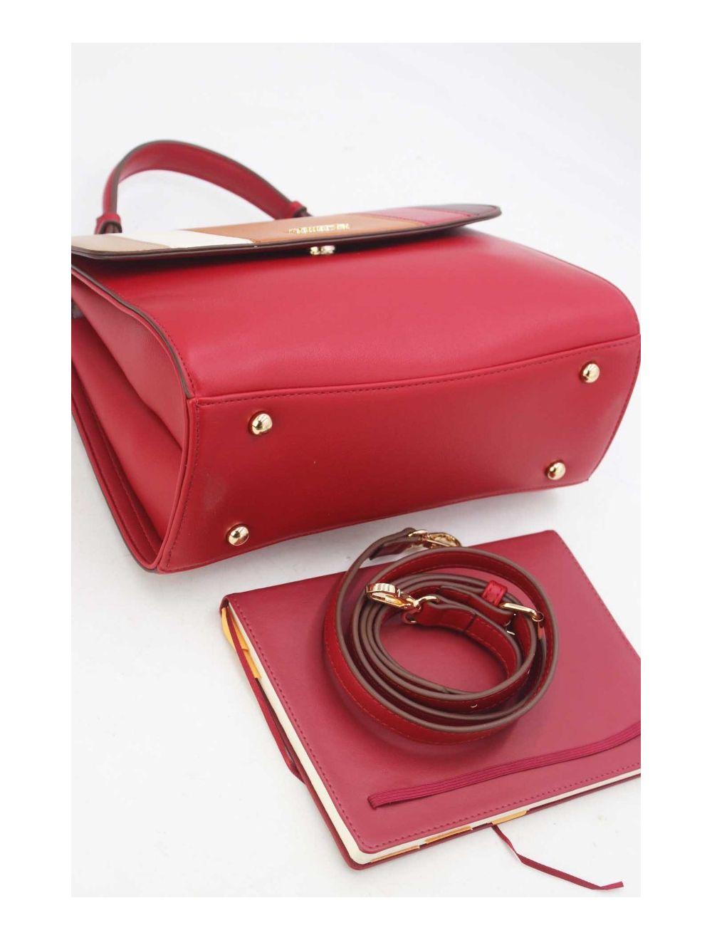 Tom&eva Sac à Main à Rabat Patchwork Femme-23B-5733-Bordeaux