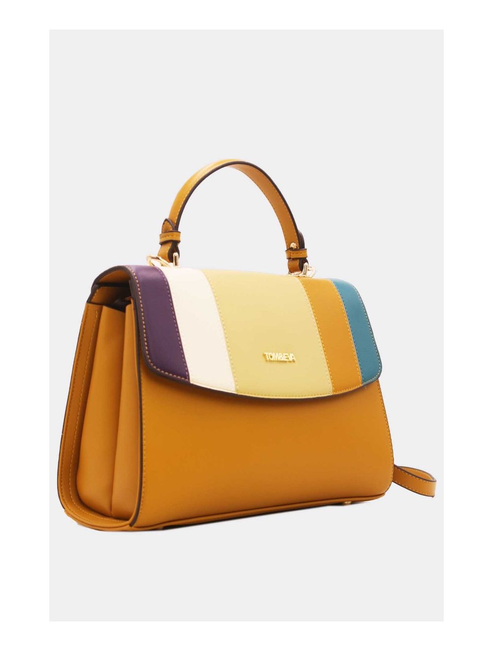 Tom&eva Sac à Main à Rabat Patchwork Femme-23B-5733-Jaune