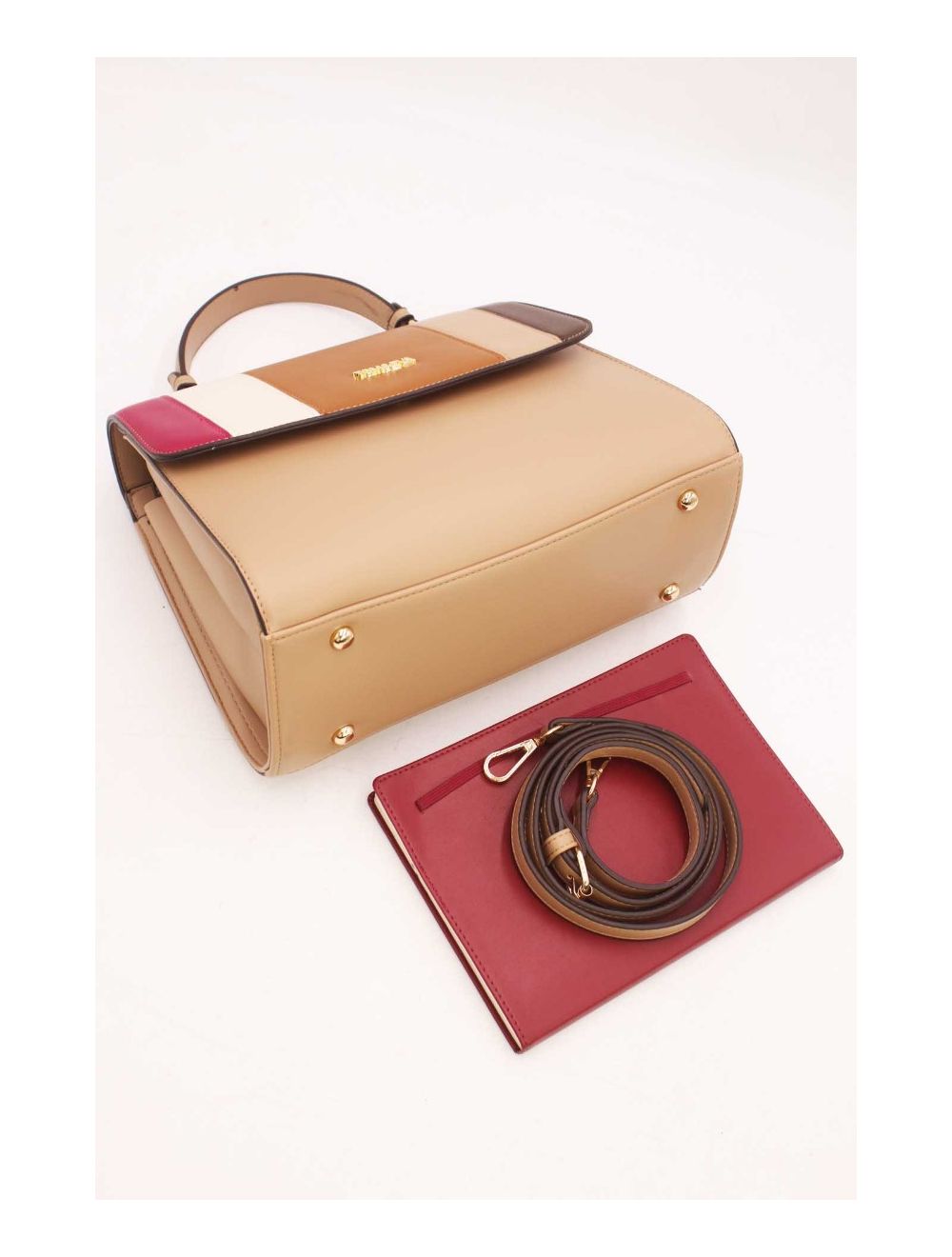 tom&eva Sac à Main à Rabat Patchwork Femme-23B-5733-Kaki