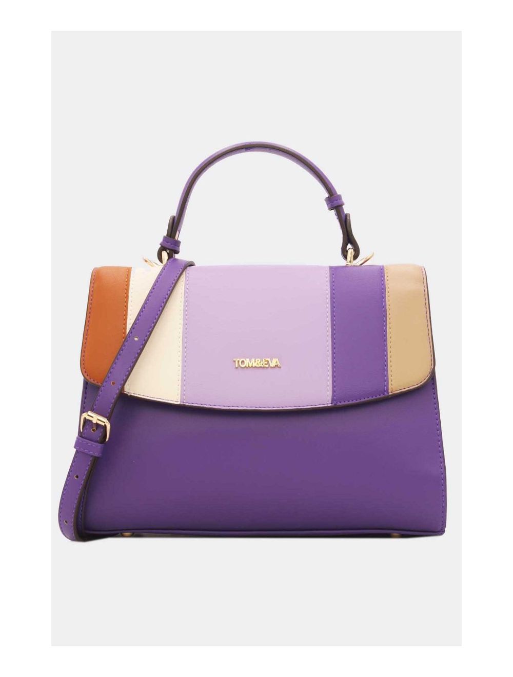 Tom&eva Sac à Main à Rabat Patchwork Femme-23B-5733-Violet