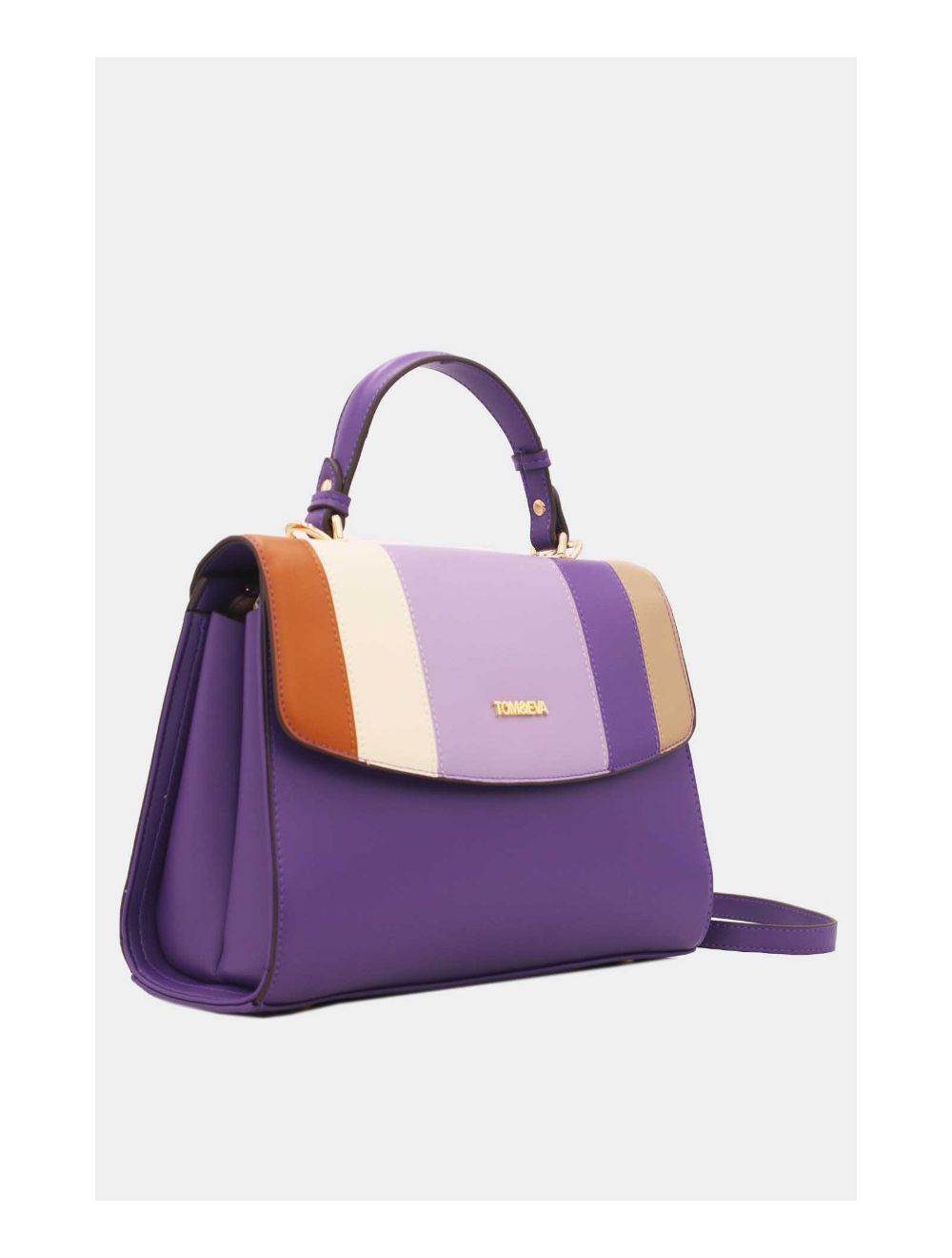 Tom&eva Sac à Main à Rabat Patchwork Femme-23B-5733-Violet