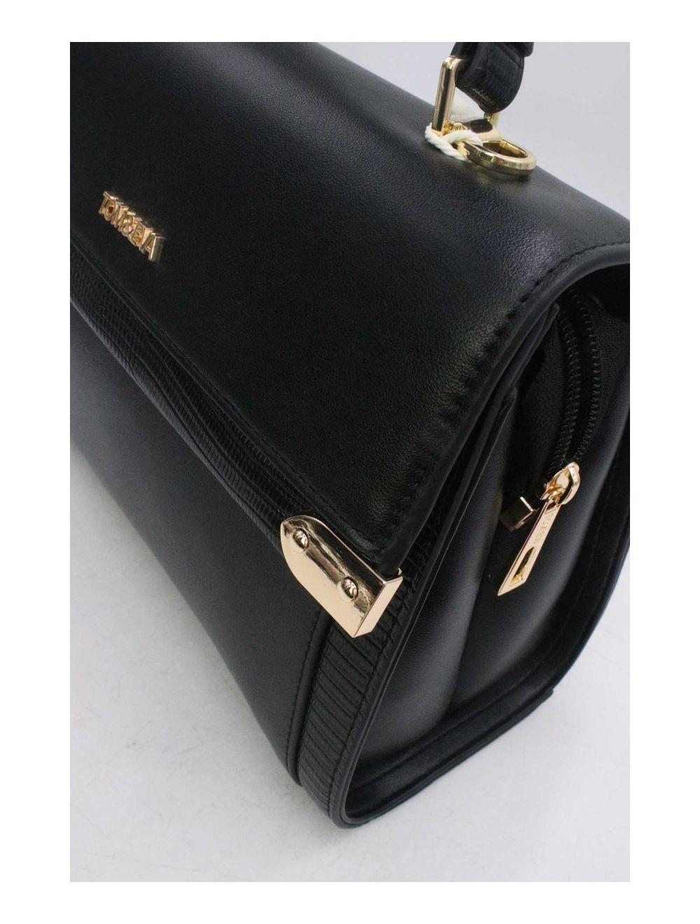 Tom&eva Sac à Main Avec Bordure Effet Serpent-24B-5887-Noir