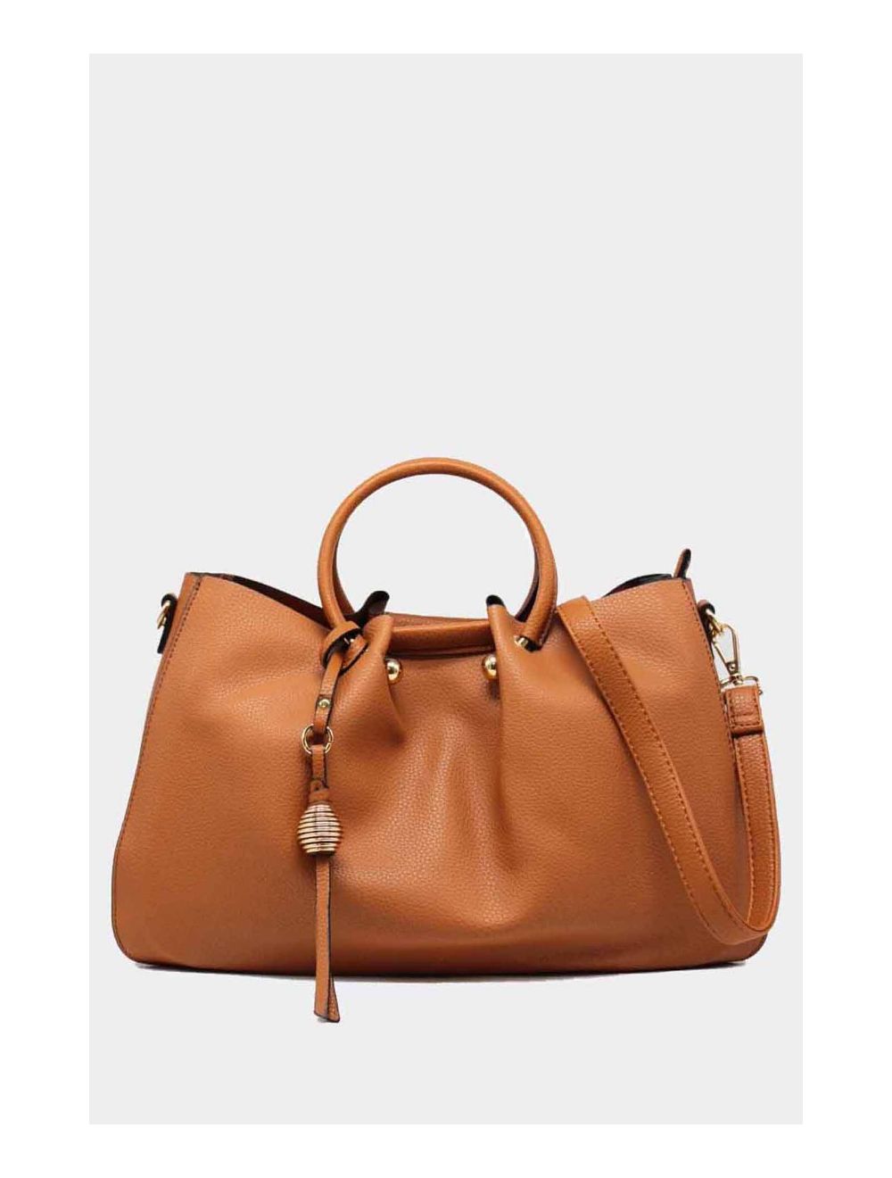 tom&eva Sac à main avec Pendentif et Anse Rond-6719-Marron