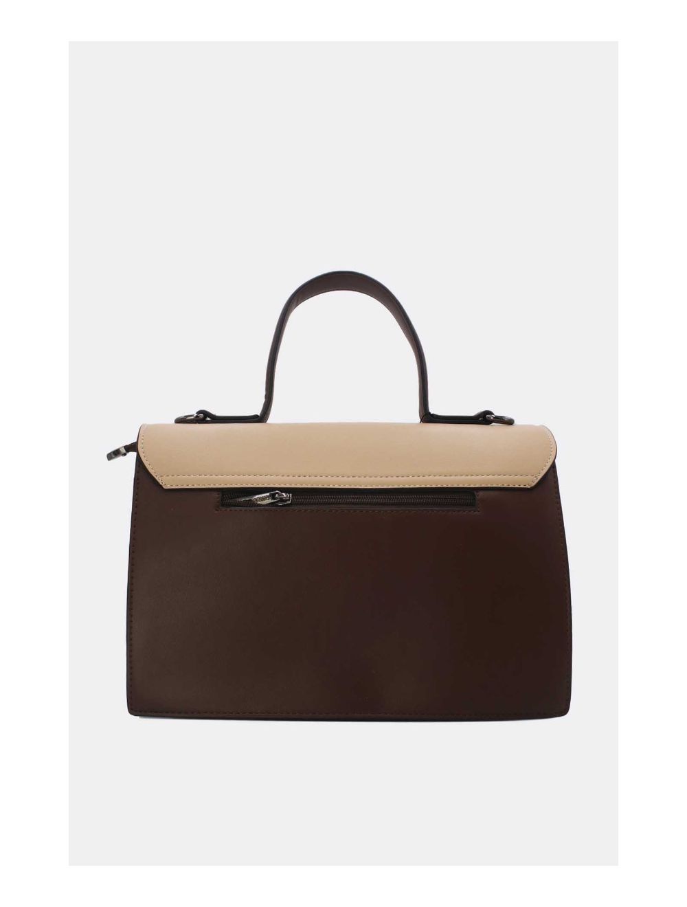 Tom&eva Sac à Main Bicolore Classique 24B-6114-Coffee/Khaki