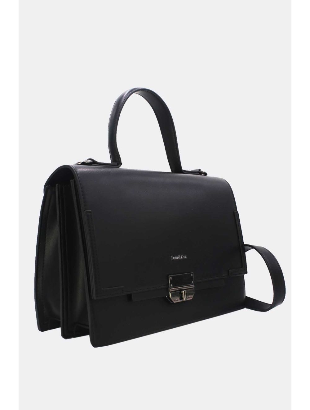 Tom&eva Sac à Main Bicolore Classique 24B-6114-Noir