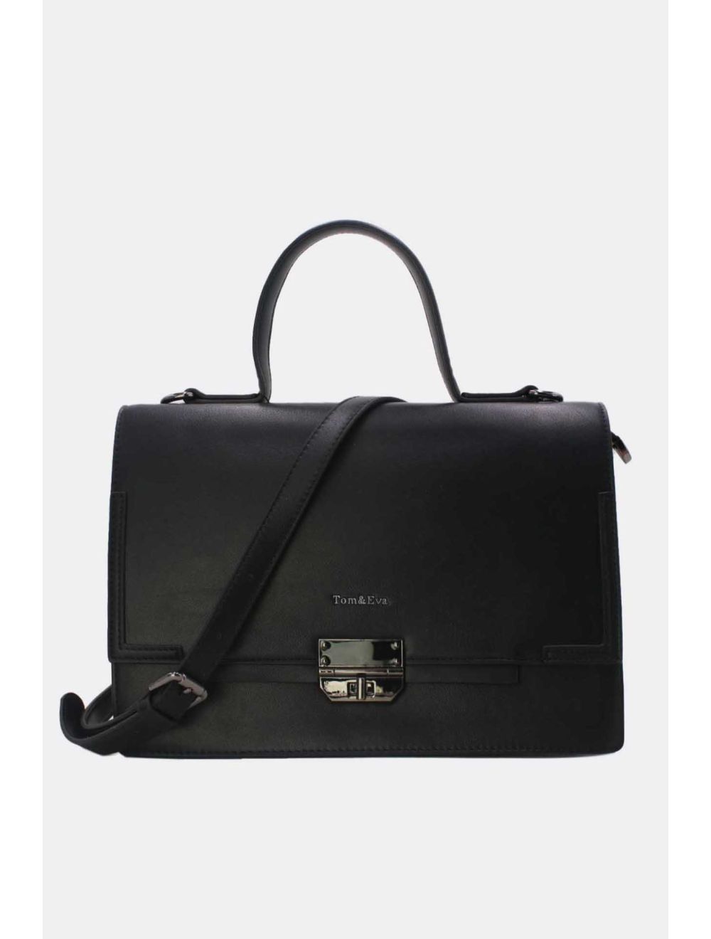 tom&eva Sac à Main Bicolore Classique 24B-6114-Noir