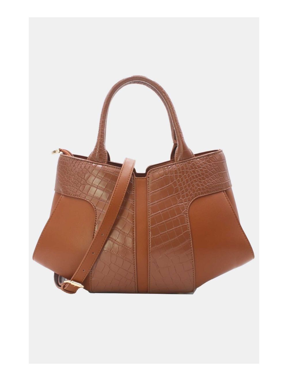 tom&eva Sac à Main Bicolore Style Vintage-24B-5868-Brown/Brown