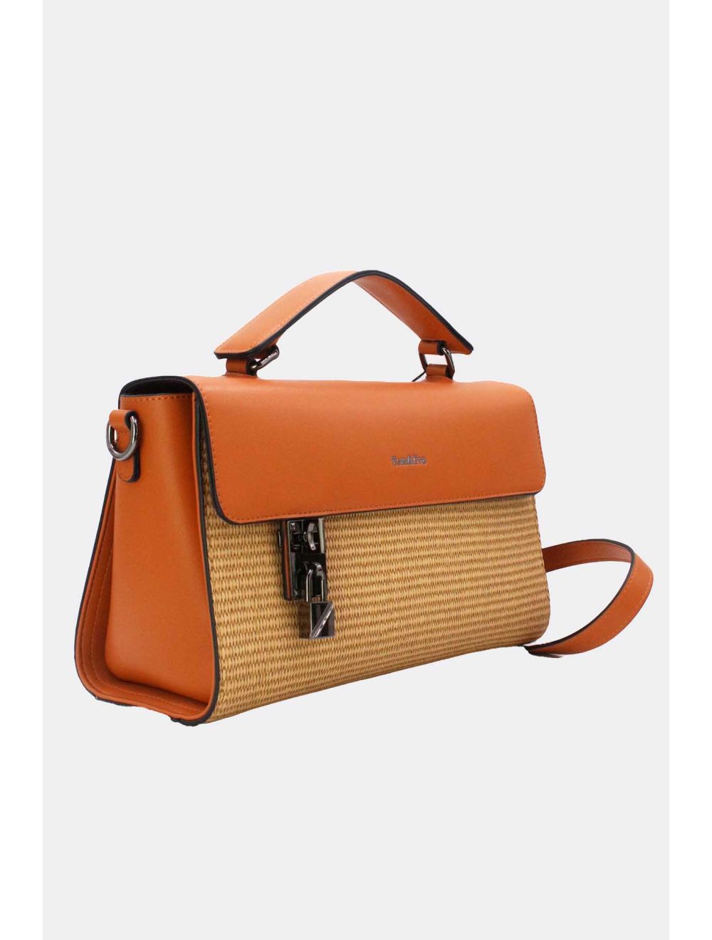 Tom&eva Sac à Main Bicolores à Serrure 24B-6007-Apricot/tan