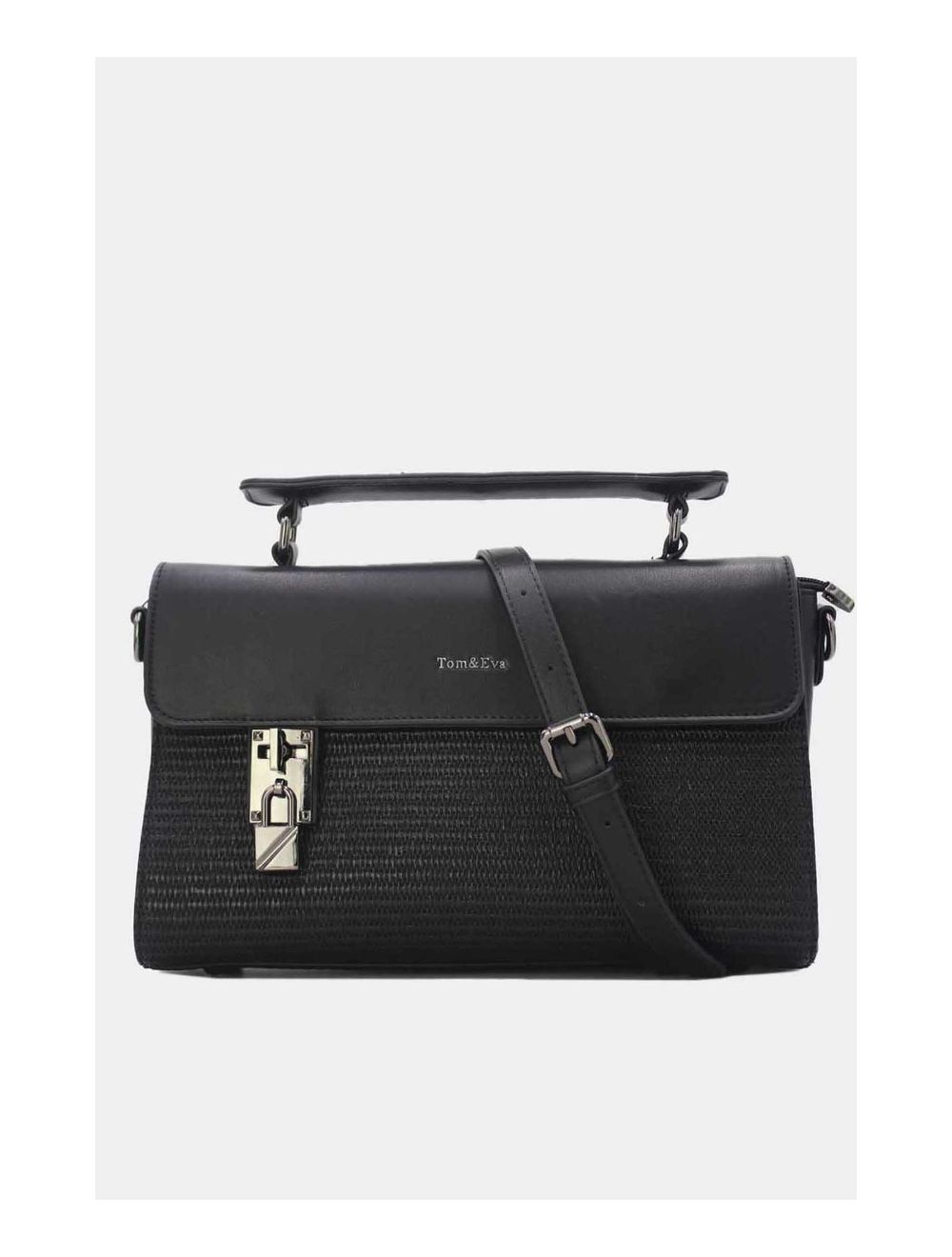Tom&eva Sac à Main Bicolores à Serrure 24B-6007-Noir