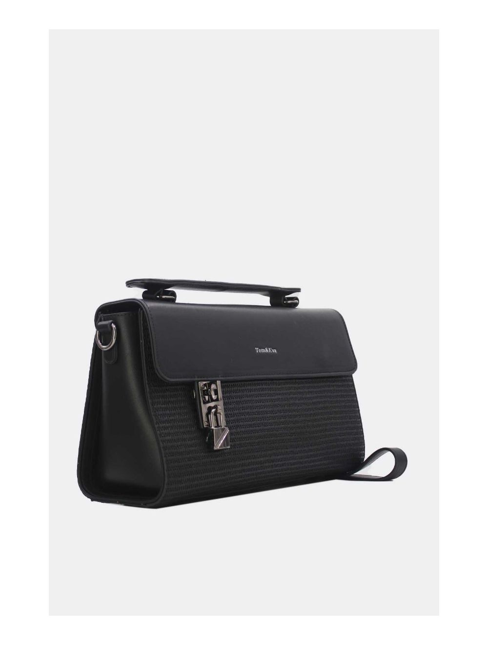 Tom&eva Sac à Main Bicolores à Serrure 24B-6007-Noir