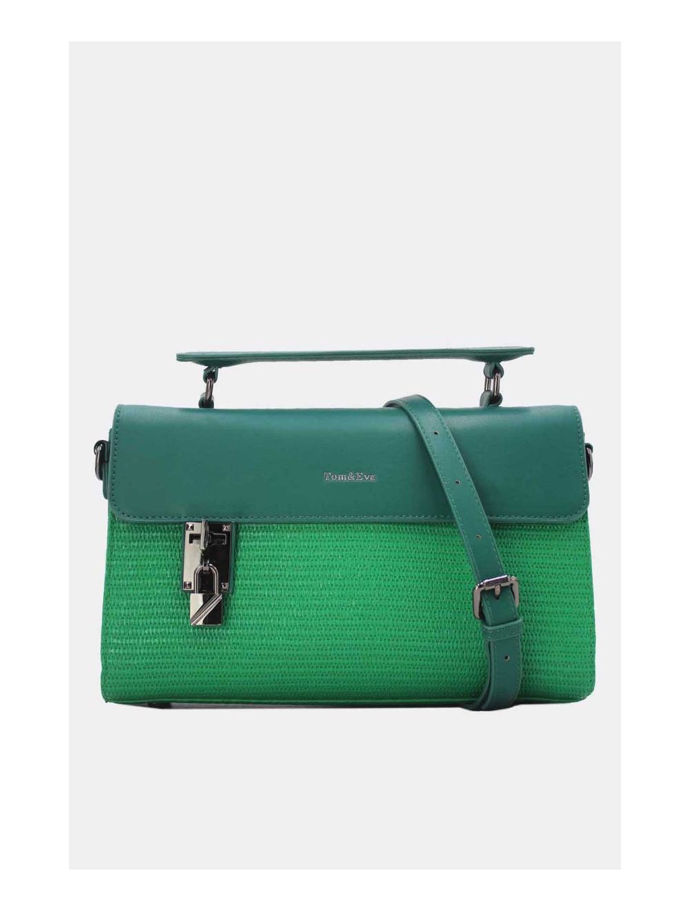 Tom&eva Sac à Main Bicolores à Serrure 24B-6007-Vert