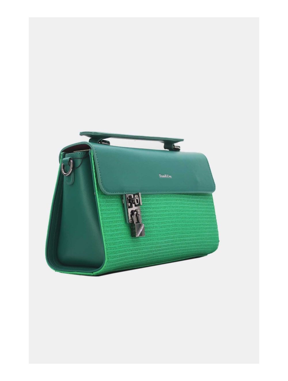 Tom&eva Sac à Main Bicolores à Serrure 24B-6007-Vert