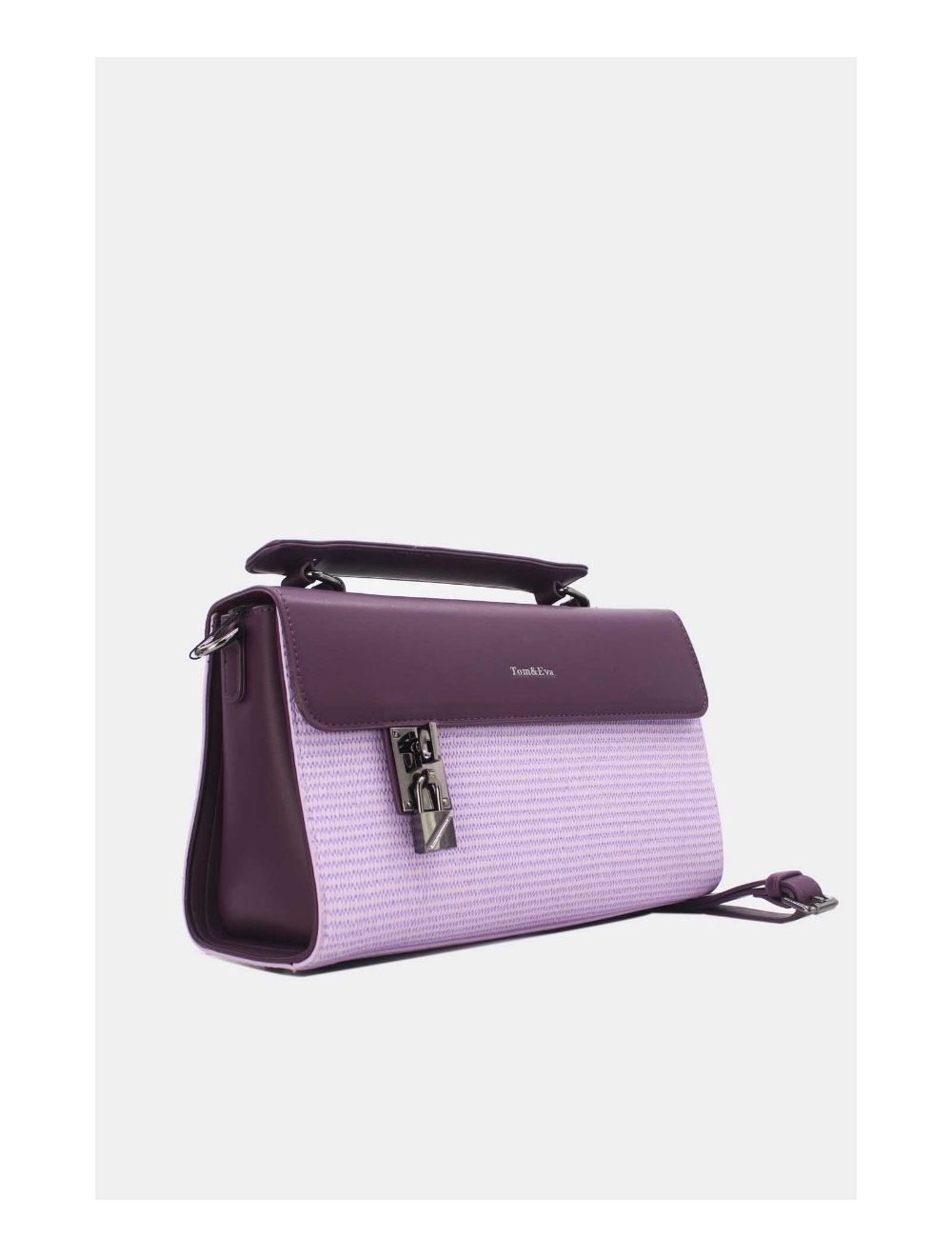 Tom&eva Sac à Main Bicolores à Serrure 24B-6007-Violet