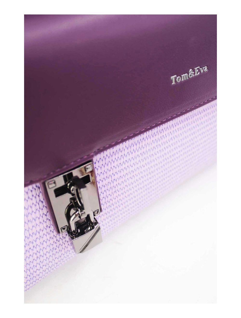 tom&eva Sac à Main Bicolores à Serrure 24B-6007-Violet