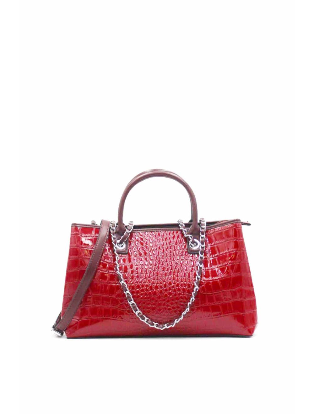 tom&eva Sac à main Biface effet crocodile- 6836-Bordeaux