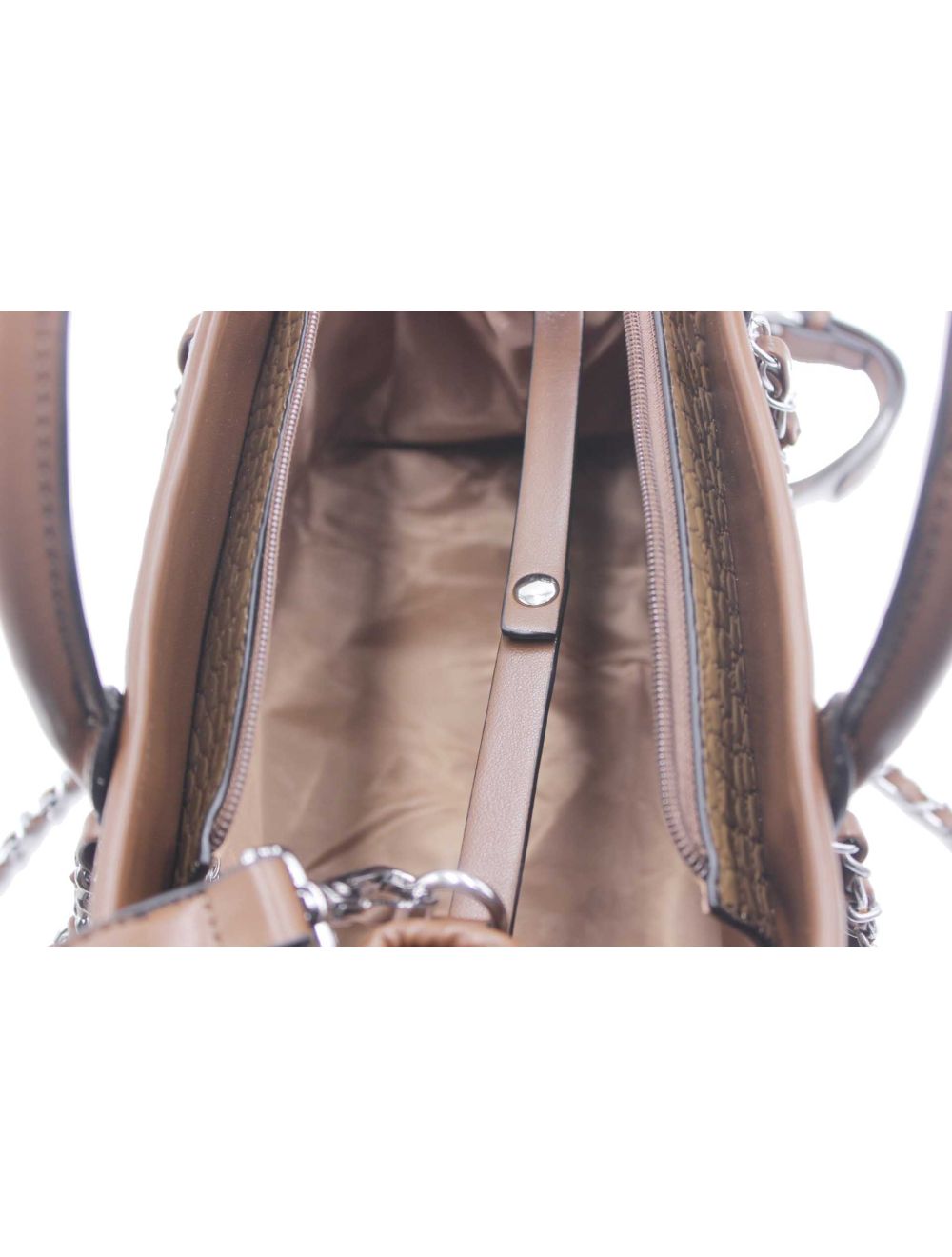Tom&eva Sac à Main Biface Effet Crocodile- 6836-Khaki