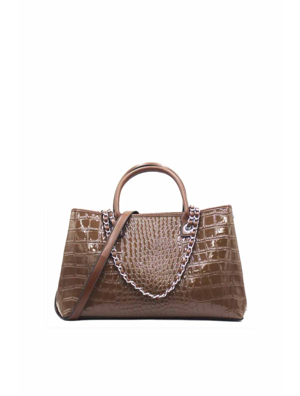 tom&eva Sac à main Biface effet crocodile- 6836-Khaki