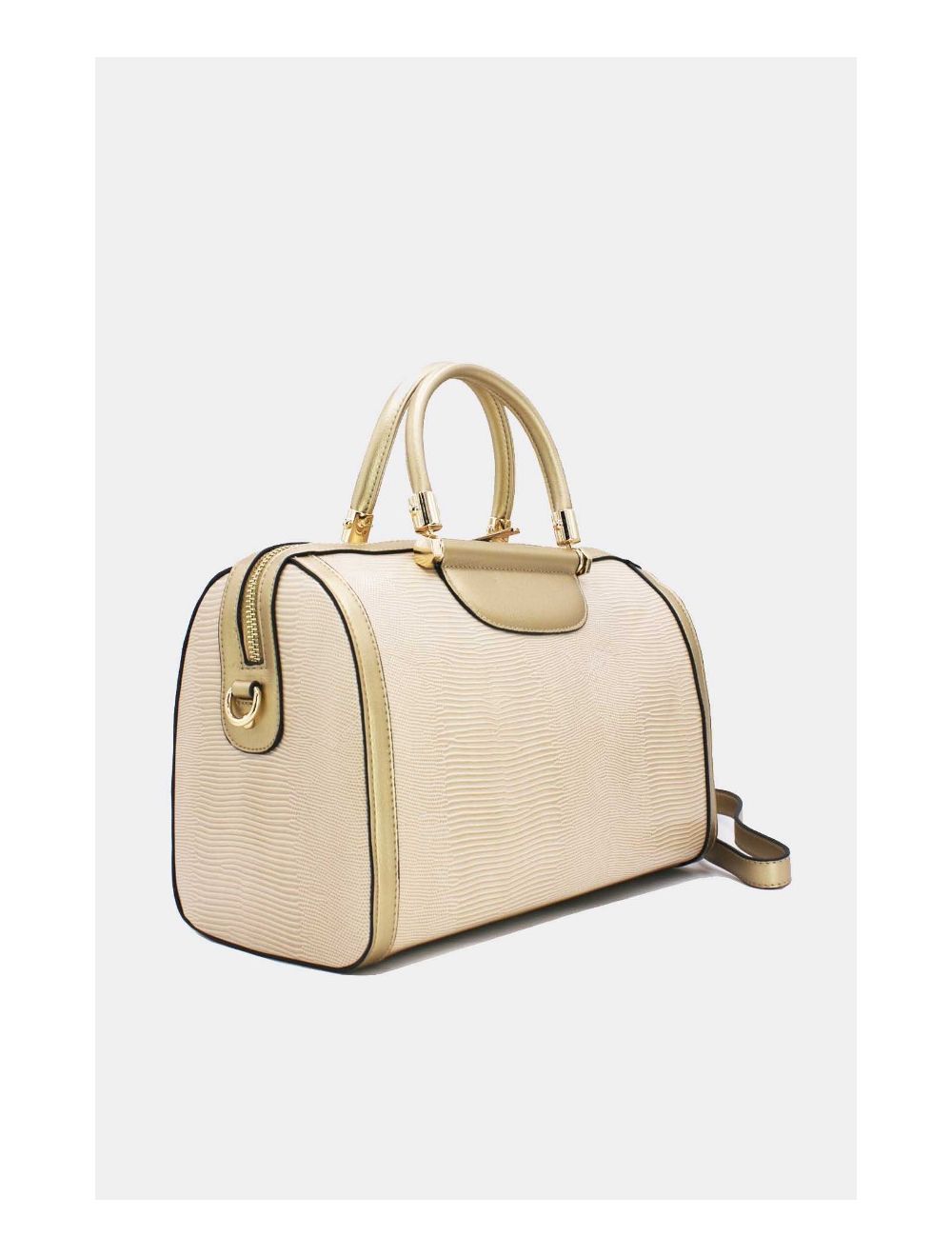 Tom&eva Sac à Main Bowling Bicouleur-8023-Abricot/Doré